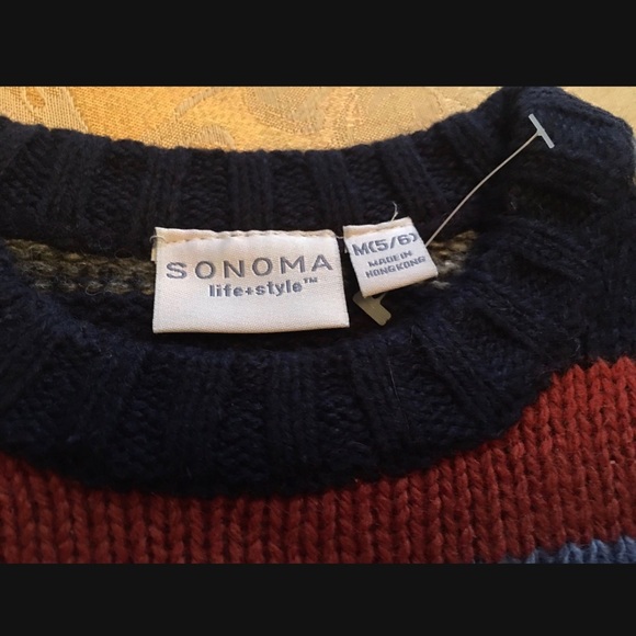 NWT SONOMA 3 Pieces Set: 1 Pants +2 Sweaters Boys Sz 5-6 - Picture 6 of 10